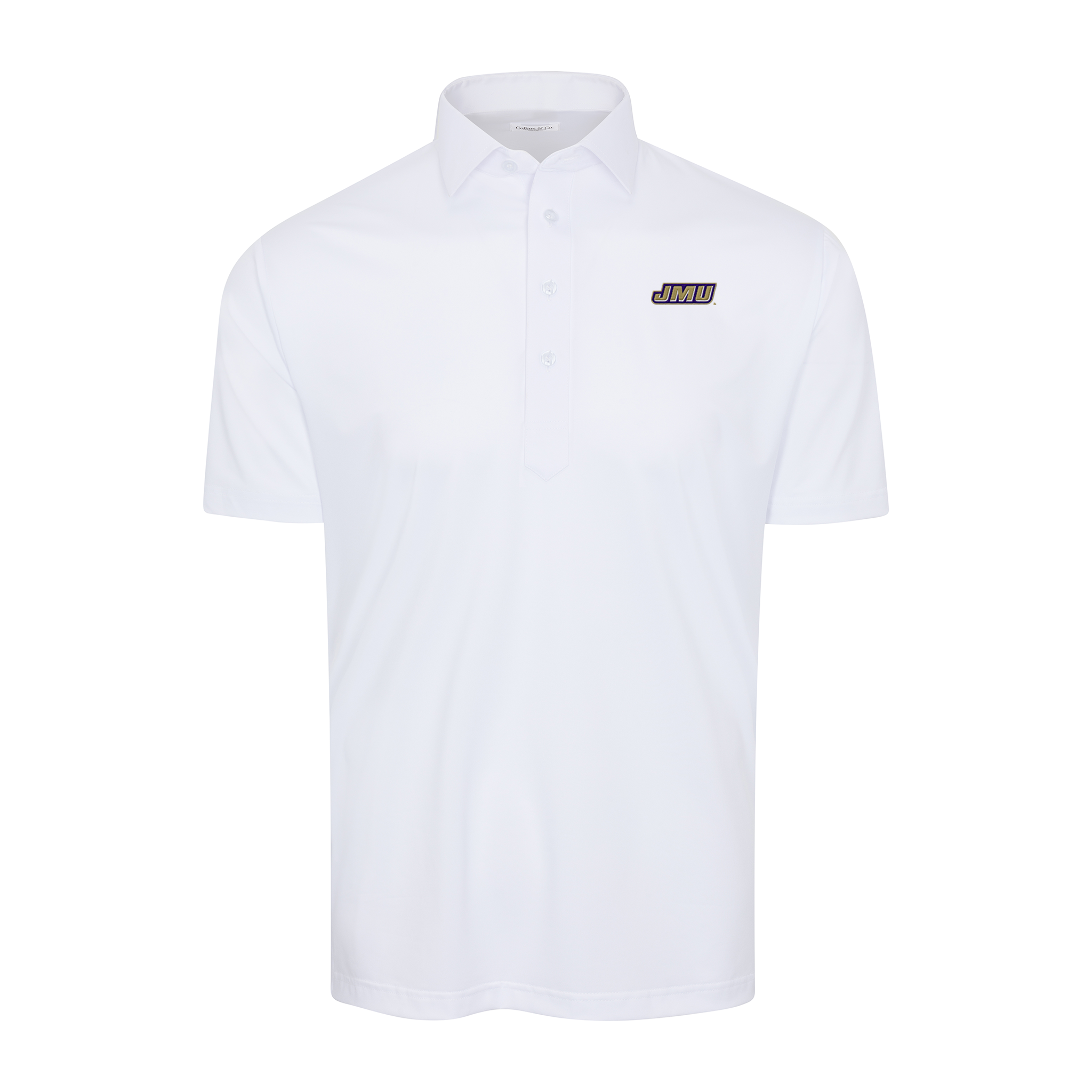 James Madison Semi-Spread Collar Polo White