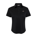 James Madison Women's Cap Sleeve Semi Spread Polo Black