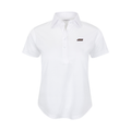 James Madison Women's Cap Sleeve Semi Spread Polo White